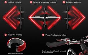 Lighted Bike Safety Zone Created With Bike Light Concept