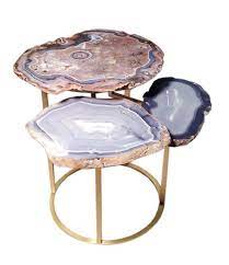 D 50 x 75 cm materials: Three Tier Agate Coffee Side Table Agate Table Decor Decor Design