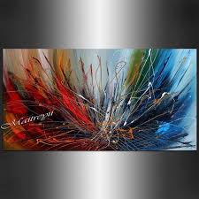Original Painting Acrylic Red Blue Large Abstract Par Largeartwork Avec Images Peinture Abstraite Moderne Abstrait