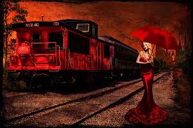 Red Train On Behance Train Red Fine Art