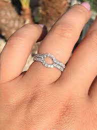 Diamond Shadow Band Set Of 2 Curved Pave Contour Bands Tracer Etsy Lab Grown Diamonds Grown Diamond Eternity Band Diamond