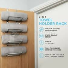 Ideal for modern and contemporary homes, the sleek, simple design provides. Chrome Over The Door Bathroom Towel Racks For Sale Ebay