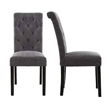 Select from round, oval, rectangular, and extension dining tables; Lssbought Stylish Dining Room Chairs With Solid Wood Legs Set Of 2 Gray Buy Online In Burkina Faso At Burkinafaso Desertcart Com Productid 46823695