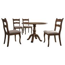 Our retro dinette sets are built to last! Best Master Alice 5 Piece Solid Wood Round Dinette Set In Vintage Brown Alicb5