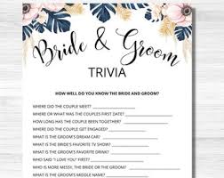The player that gets the most answers correctly will win a prize. Fun Wedding Trivia Etsy
