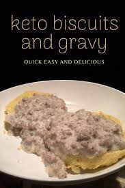 Keto Biscuits And Gravy With One Minute Mug Biscuits Dotting The Map Recipe Keto Biscuits Biscuits And Gravy Sausage Gravy