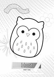 Squishmallow coloring page, printable squishmallow coloring page, squishmallow. Hoot The Grew Owl From Squishmallow Original Squad Coloring Pages Squishmallow Coloring Pages Coloring Pages For Kids And Adults