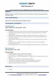 Activities such as contacting vendors, examining state regulations, maintaining records, tracking pending applications, preparing documents in case a conflict arises, and creating. Title Processor Resume Samples Qwikresume