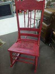 solid oak vintage sewing armless rocker with cane seat and carved inset back one spindle is missing but it s h eastlake furniture redo furniture solid oak