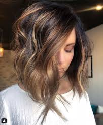 The blunt hair ends falling on either side of the face highlight the face cut and make the entire updo look sober. The Long Short Wave Take A Look Through These Shoulder Length Haircuts That Prove You Don T Need An Ocean Or Long Hair Styles Hair Lengths Medium Hair Styles