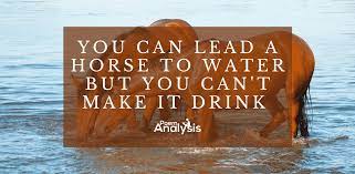 You Can Lead A Horse To Water Meaning Poem Analysis