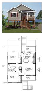 Southern Style House Plan 96703 With 2 Bed 1 Bath Coastal House Plans Beach House Plans Southern Style House Plans