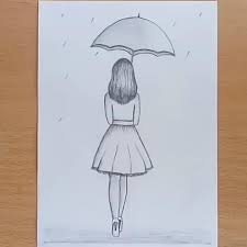 How To Draw A Girl With Umbrella Pencil Sketch Step By Step It 39 S Our Simple How To Draw Art Drawings Sketches Simple Drawings Girl Drawing Sketches