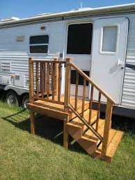 Gallery Rv Wooden Staircase Inc Wooden Staircases Rv Homes Porch For Rv