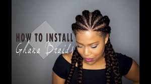 Add the braid stitches depending on the hair direction but getting all the braids to the endpoint where a ponytail will be done. Ghana Braids Hairstyles How To Do Ghanaian Cornrows For Beginners
