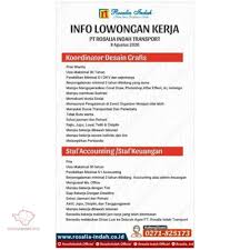 Klhk bentuk satlakwasdal, kawal implementasi uu cipta kerja. Lowongan Kerja Team Pt Rosalia Indah Transport Info Loker Solo