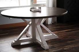 And finally, there is always this round option for your backyard. Round Farmhouse Table Ana White