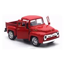 Personalized vintage red metal truck with christmas tree. Contemporary Manufacture Toys Hobbies Red Metal Truck Toy Vehicle Car Model New Year Gifts Christmas Party Table Decor