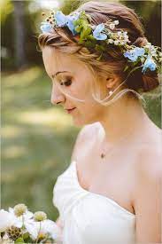 Old Fashioned Blue Wedding Flower Crown Hairstyle Blue Wedding Flowers Floral Crown Wedding