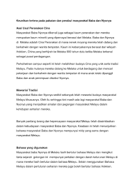 12 perkahwinan pandangan baba dan nyonya perkahwinan tradisional baba nyonya merupakan satu majlis yang memenatkan dan akan berlangsung selama 12 hari. Keunikan Tertera Pada Pakaian Dan Perabut Masyarakat Baba Dan Nyonya
