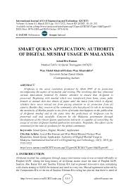 Saya dapati ianya lebih tersusun, ada buku teks, pelajaran audio secara online & kelas zoom sekali sebulan, peperiksaan akhir semester serta sijil. Pdf Smart Quran Application Authority Of Digital Mushaf Usage In Malaysia Iaeme Publication Academia Edu