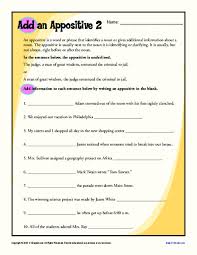 Combine the sentences into one sentence with an appositive. Add An Appositive 2 Worksheet For 4th 8th Grade Lesson Planet