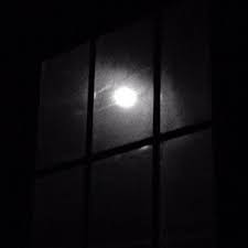 Moon light casting shadows through window in house at night. The Full Moon Through Our Bedroom Window Beautiful Night Wall Lights Wall Beautiful