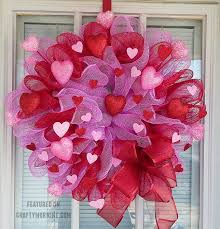 You have a beautiful wreath to hang up for valentine's day. How To Make A Deco Mesh Valentine Wreath Crafty Morning