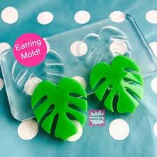 Xl 50mm Monstera Leaf Silicone Dangle Earring Mold Crafter Etsy Monstera Leaf Monstera Resin Supplies