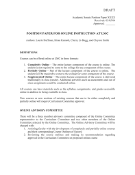 Education should prepare young people for life, work and citizenship. Position Paper For Online Education At Lmc