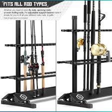 Savior 24 Fishing Rod Rack Floor Stand Garage Pole Holder Display Organizer Ebay