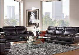 When it comes to leather some pieces are available in a rainbow selection of colors. Sofia Vergara Castilla Black 5pc Classic Living Room Living Room Leather Living Room Sets Furniture Rooms To Go Furniture