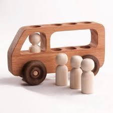 A Bus With Passengers Wooden Car Baby Toy Wood Toy Etsy In 2020 Making Wooden Toys Wooden Baby Toys Wooden Toys Plans
