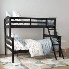 Better Homes Gardens Leighton Wood Twin Over Full Bunk Bed Espresso Walmart Com Walmart Com