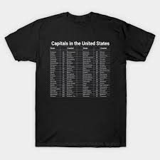 The united states is a party to the hague convention on the civil aspects of international child abduction. List Of Capitals In The United States Trivia Help Capital Cities Camiseta Teepublic Mx