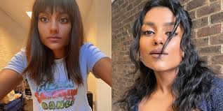 Simone Ashley is unrecognisable with a full fringe and short,  super-straight hair