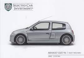 Renault Clio V6 2002 Postcard By Selected Car Investment Denmark
