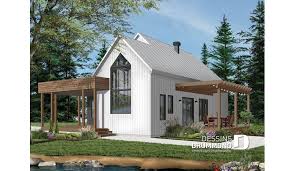 Decouvrez Le Plan 6100 Bergen Qui Vous Plaira Pour Ses 2 Chambres Et Son Style Scandinave Modern Style House Plans Contemporary House Plans House Plans Farmhouse