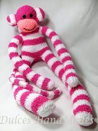 Sock Monkey Plush Toy Handmade Stuffed Animal Doll Baby Extra Etsy Sock Monkey Plush Monkey Plush Toy Handmade Stuffed Animals