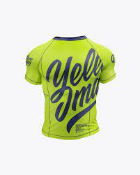 Download Men S Short Sleeve Jersey On Athletic Body Mockup In Apparel Mockups On Yellow Images Object Mockups