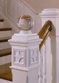 Dentil Molding Traditional Staircase Staircase Design Glass Finial