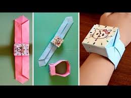 صنع اشياء بالورق كيف تصنع ساعة يد ورقية How To Make Easy Paper Watch Personal Care Beauty
