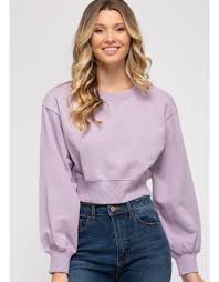 Ajh Lavender Cropped Sweater Hrdsindia Org
