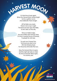 Free Harvest Poem Harvest Activities Harvest Poems Moon For Kids