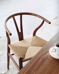 The Wishbone Chair Walnut Finish Modern Wood Dining Chair Wishbone Chair Walnut Dining Room Arm Chairs
