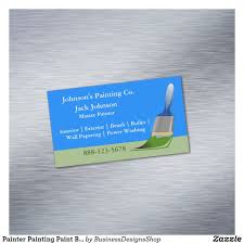 Painter Painting Paint Brush Magnetic Business Card Zazzle Com Magnetic Business Cards Painter Business Card Business Card Size
