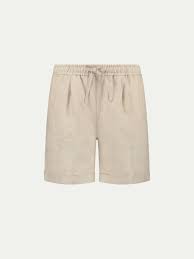 Aurelien Beige Linen Shorts