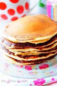 Pancakes Sans Oeufs Sans Lait Et Sans Beurre Aux Delices Du Palais En 2020 Pancakes Sans Oeufs Crepes Sans Oeufs Beurre Vegan