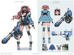 Artstation Heavy Gunner Yoonart Yoonju Cho Female Character Design Anime Character Design Character Illustration