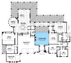 Maybe this is a good time to tell about spanish style home plans with courtyard. Plan W16314md Unique Courtyard Home Plan E Architectural Design Courtyard House Plans Courtyard House House Plans
